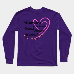 Bendecida de ser llamada mama Long Sleeve T-Shirt